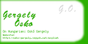 gergely osko business card